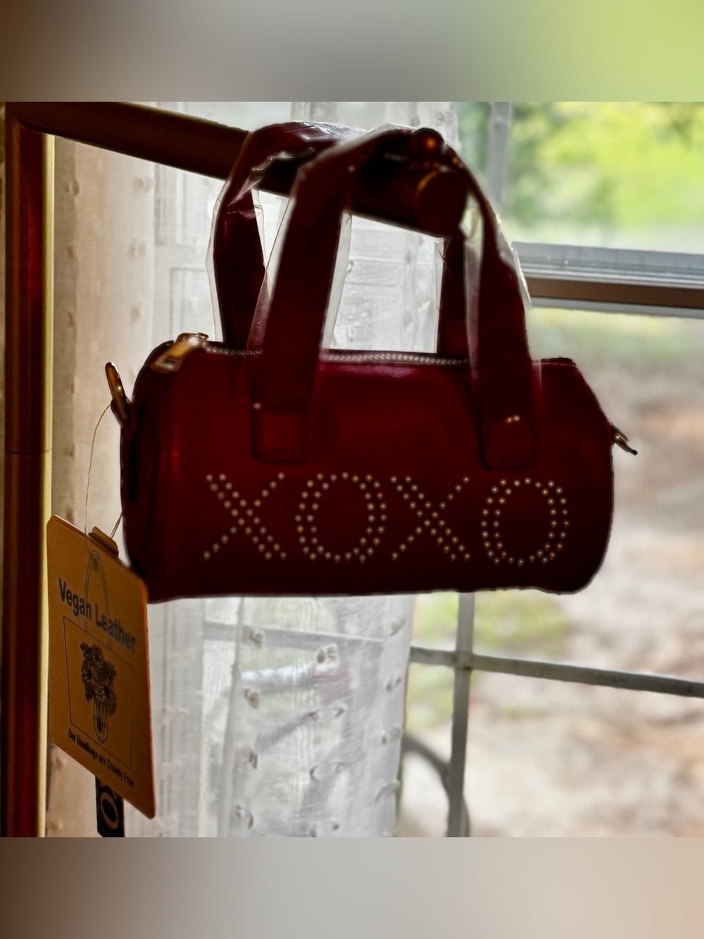 XOXO Red Mini Barrel Bag NWT Y2K Studded Crossbody